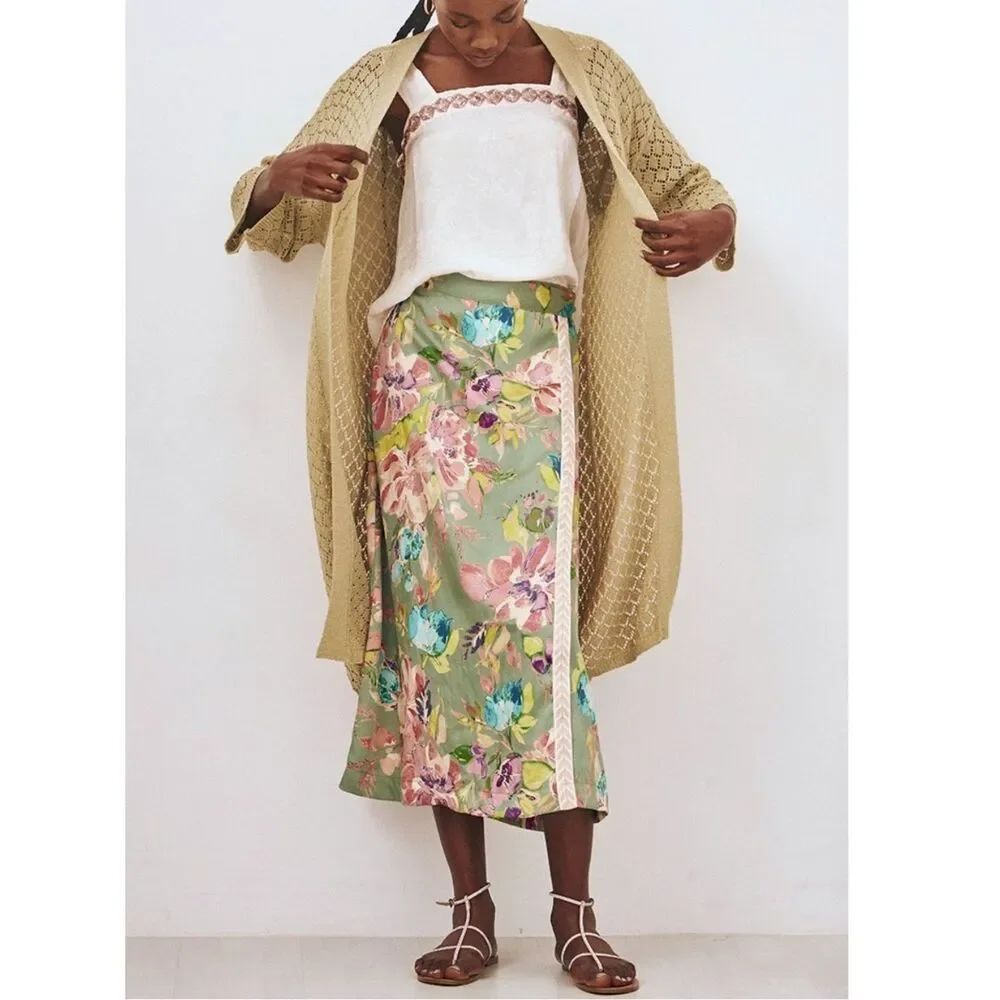 Nekane Printed Pareo Midi Skirt Womens Skirt Multi - NI.ERENA